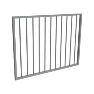 ProtectorAl 800 - 1200 x 900mm Palladium Silver Aluminium Garden Gate Flat Top