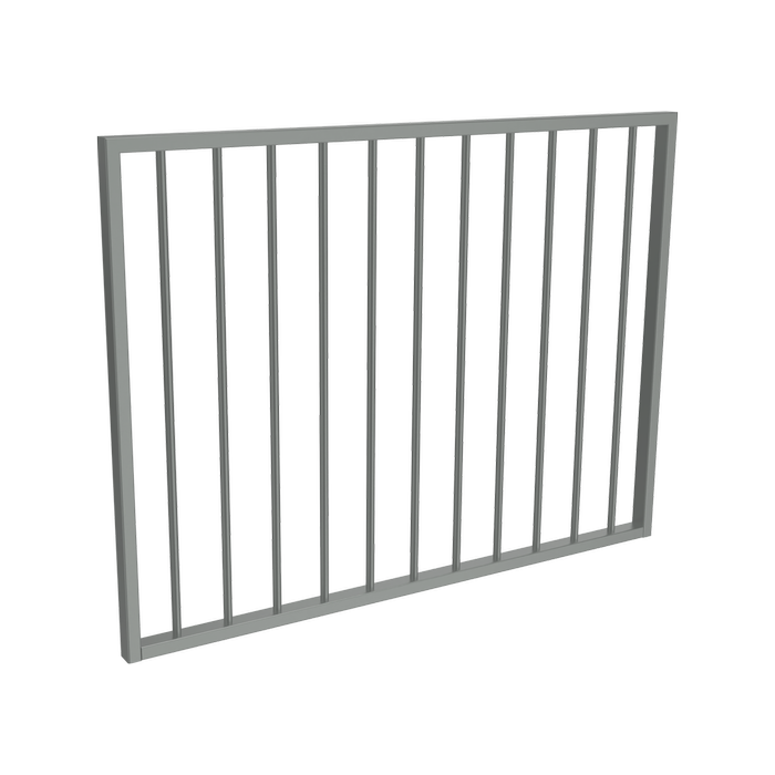 ProtectorAl 800 - 1200 x 900mm Palladium Silver Aluminium Garden Gate Flat Top