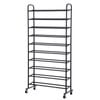 All Set 32 x 77 x 149cm 10 Tier Shoe Rack With Wheels