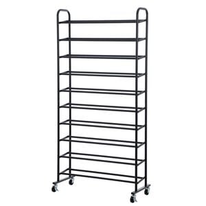 All Set 32 x 77 x 149cm 10 Tier Shoe Rack With Wheels
