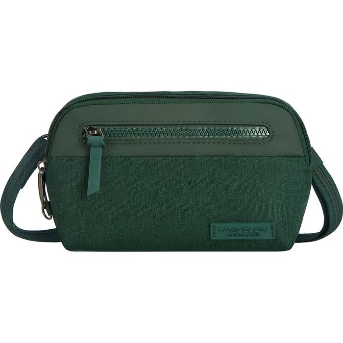 Travelon Metro Anti-Theft Convertible Small Crossbody Bag in Forest Heather