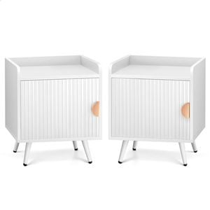 ALFORDSON Set of 2 Bedside Table White