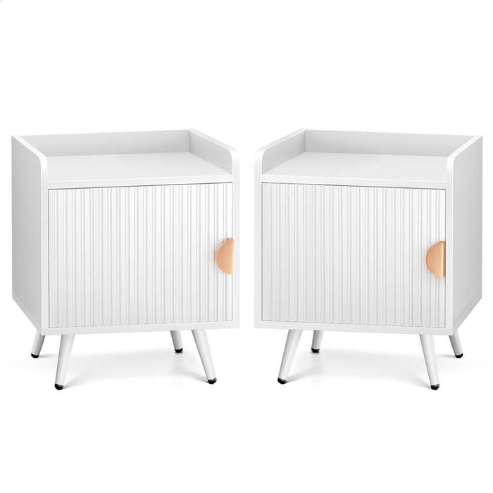 ALFORDSON Set of 2 Bedside Table White