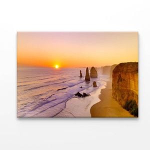Sunset Sea With Rocks  Print 100% Australian Made 90 x 60cm  (Acrylic)
