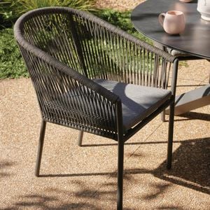 Mimosa Aluminium Charcoal Rope Dining Chair