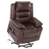 S*MAX Dual Motor Electric Power Lift Recliner Chair with Lay Flat Recline, USB Charging and Remote Control in Brown