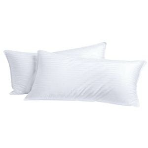Dreamaker Hotel Collection Cotton Sateen Cover Microfibre King Pillow Twin Pack