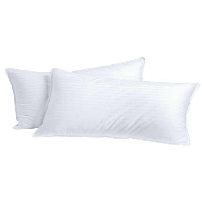 Dreamaker Hotel Collection Cotton Sateen Cover Microfibre King Pillow Twin Pack