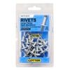 Otter Large Flange Aluminium Rivets Matte White - 25 Pack