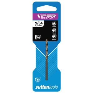 Sutton Tools 9/64" Viper Cobalt Jobber Drill Bit