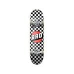 RAD Complete Dude Crew 6.75" x 30" Skateboard - Checkers Black & White 6.75