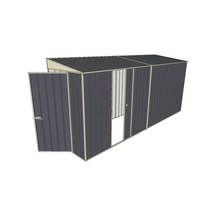 Build-A-Shed 1.2 x 4.5 x 2.0m Skillion Single Sliding Side Door Shed - Grey
