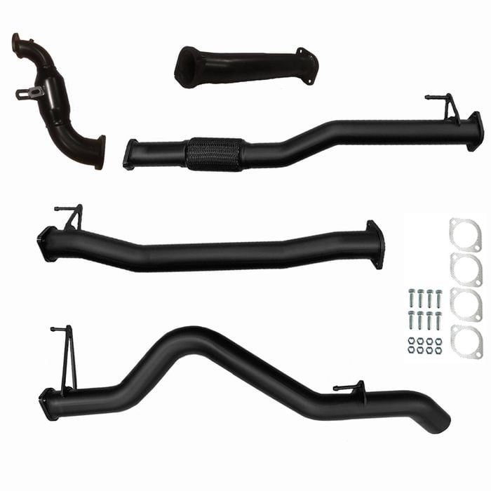 Ignite Exhausts Turbo Back For Holden Rg Colorado 2.8l 3" Cat & Pipe Black Aluminised Steel