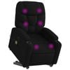 vidaXL Electric Stand up Massage Recliner Chair Office Armchair Black Fabric