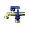 Brasshards Dual MI Hose Tap 15mm Rough Brass Lead Free