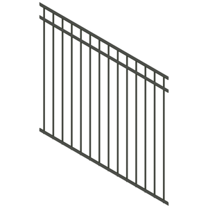 ProtectorAl 350-1200W x 1200H Woodland Grey DTR All Up Pool Fence Panel Raked 16-30º