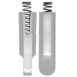 Rolltrak White Plastic Door Bottom Guide