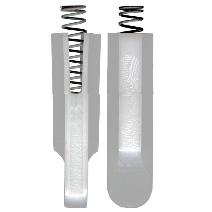 Rolltrak White Plastic Door Bottom Guide