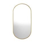 Oikiture 84x50cm Oval Wall Mirror Gold