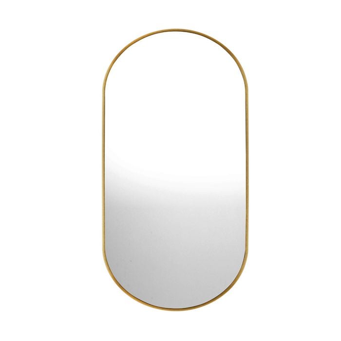 Oikiture 84x50cm Oval Wall Mirror Gold