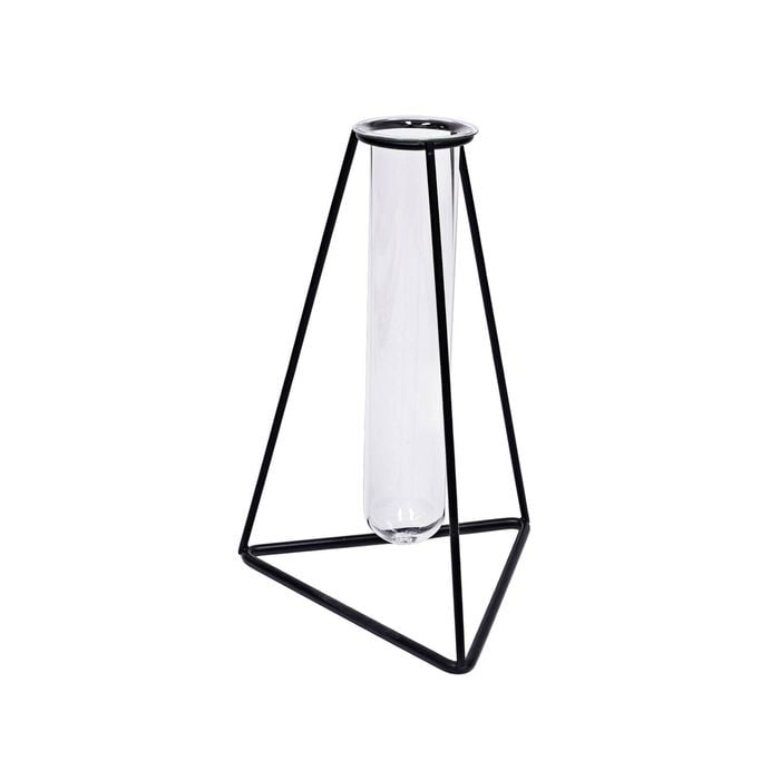 Jack 125 x 110 x 190mm Black Triangle Plant Propagation Vase