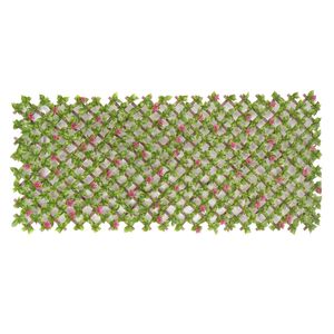 Un-Real 180 x 90cm Pink Bougainvillea Artificial Expandable Hedge Trellis