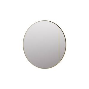 Future Glass Juno Round Mirror Cabinet 800mm - Satin Brass