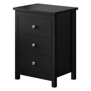 Alfordson Bedside Table Hamptons Black