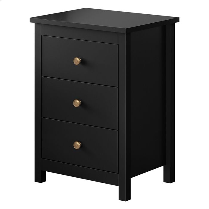 Alfordson Bedside Table Hamptons Black