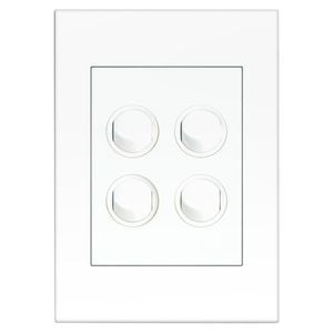 HPM VIVO 4 Gang Wall Switch - White
