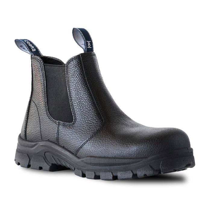 Bata Industrials Men's Black Cobra Leather Safety Boot - UK Size 12
