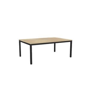 Olg Axis Table 4 Leg Black Frame New Oak Smooth Top L1800mm X W1200mm
