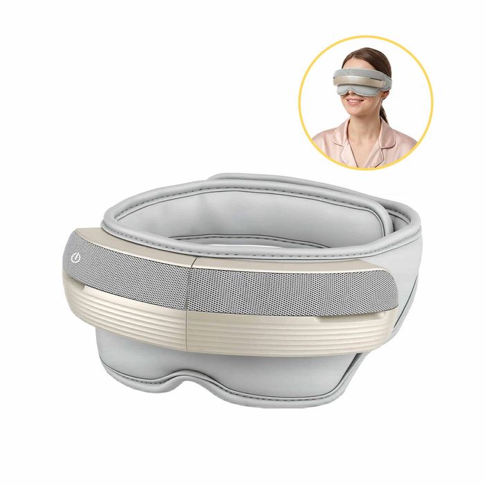 Livemor Eye & Head Massager With Heat 5 Modes Eye Massager Air Compression Bluetooth Music Foldable