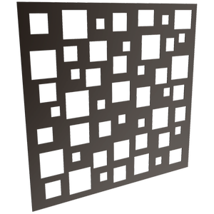 ProtectorAl 300-1200w x 300-1200h Satin Black Squares Unframed Solid Aluminium Decorative Panel 