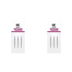 2x 3pc Target 30mm Swiss Point For Darts SP Barrels - Silver