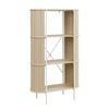 Mia Bookcase Open Shelving 3 Tier Light Oak and White