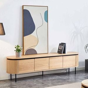 Nola 2m Wooden TV Entertainment Unit - Natural - Natural