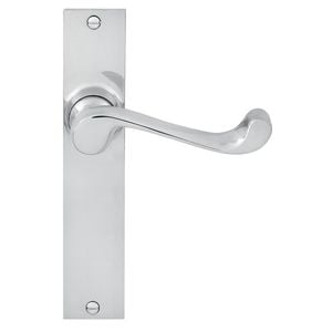 Delf 152 x 32mm Satin Chrome Metro Lever Latch Set