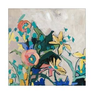Artey | Happy Spring Florals II - Stretched Canvas - Stretched Canvas - 100 x 100cm