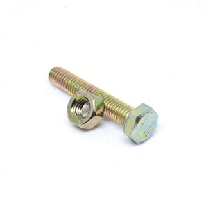 Pinnacle 6 x 40mm Yellow Zinc Hi Tensile Hex Bolt And Nut - 6 Pack