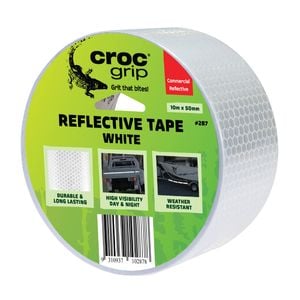 Croc Grip 10m x 50mm White Reflective Safety Tape