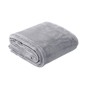 In 2 Linen 350GSM Plush Ultra Soft Velvet Touch Blanket Silver King/Super King