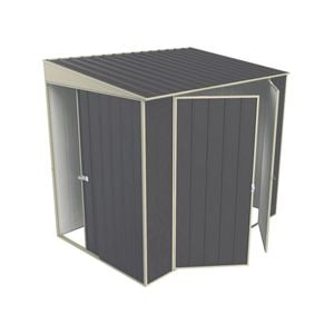 Build-a-Shed 1.5 x 2.3 x 2.0m Skillion Double Hinged Side Door Shed - Grey