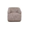 Raimon Furniture Leode Textured Fabric Swivel Lounge Occasional Relaxing Accent Chair Bronze Base Chestnut