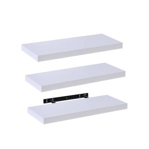 Takara Seiso Floating Wall Shelves Display Rack (Set of 3) Medium 60cm White