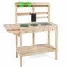 Costway Kid Play Kitchen Set Wood Kitchen Playset Mud Kitchen