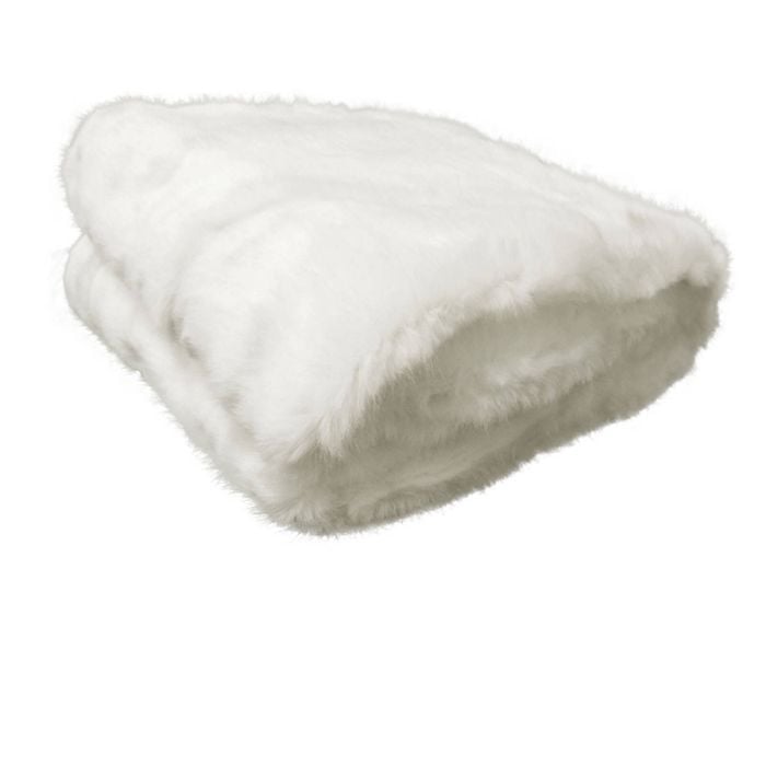 Faux Fur Animal Assorted Throw Rug 127 x 152 cm Polar Bear