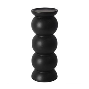 Belle Warham Ceramic Candle Stick Stand Display Holder 25.5cm - Black