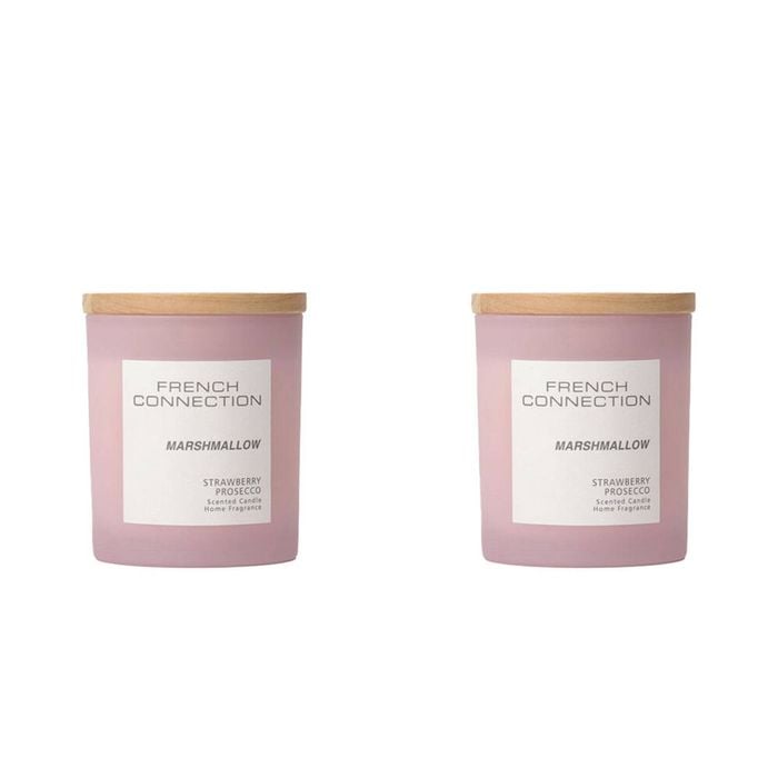 2PK French Connection Marshmallow (Strawberry Prosecco) Medium Candle 200g