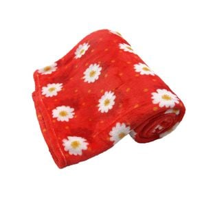 190GSM Girls Cute Ultra Soft Coral Fleece Throw 127 x 152cm Blooming Flowers